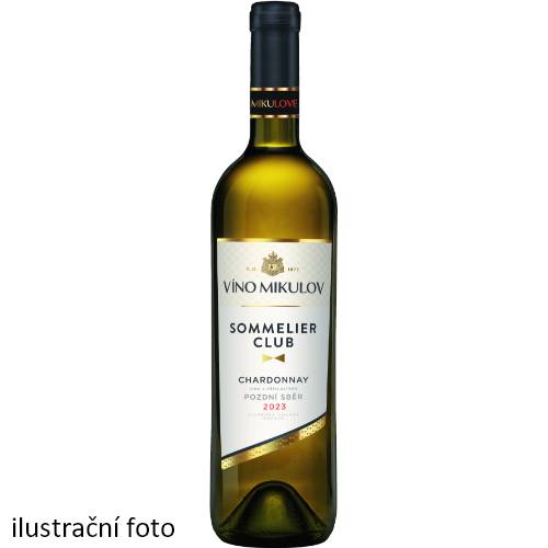Víno Mikulov Sommelier Club Chardonnay 2023 pozdní sběr